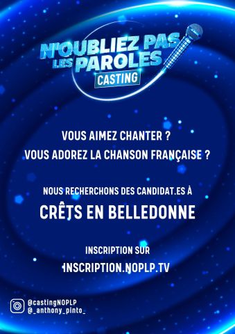 Visuel recrutement "n'oubliez pas les paroles"