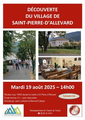 mardi 19 août à 14 h découverte du village avec l'Association "Au travers du temps"