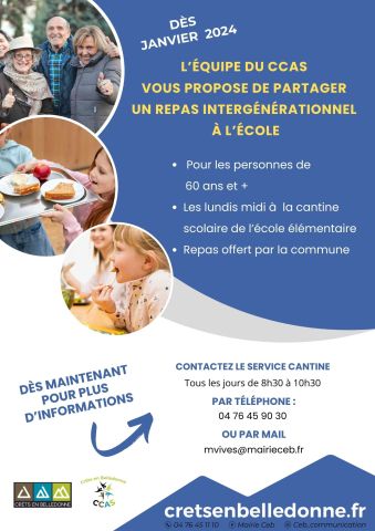 Des repas intergénérationnels à la cantine scolaire