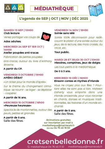 Agenda médiathèque Le Grand pré
