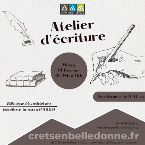 Atelier d'écriture