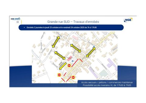 travaux d’enrobés de la Grande rue