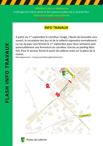 Travaux aménagement centre bourg