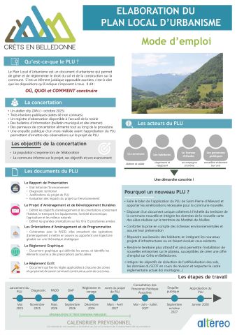 Panneau informatif sur le projet de PLU