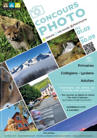 Affiche concours photos Crêts en Belledonne 2022