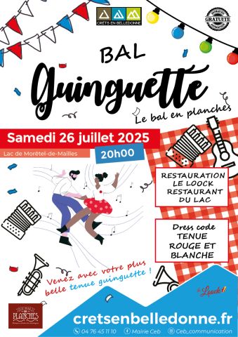 Bal guinguette au bord du lac de Morêtel-de-Mailles 26 juillet 2025