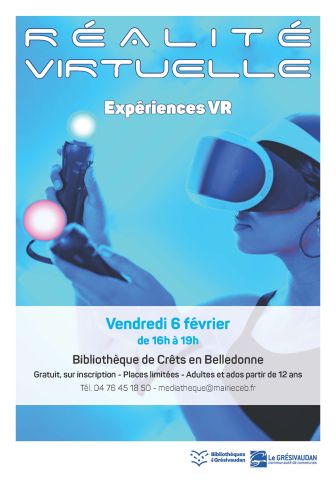 Jeux de réalité virtuelle à la médiathèque de Crêts en Belledonne 