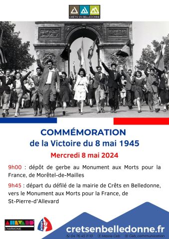 Commémoration du 8 mai 1945 à Crêts en Belledonne
