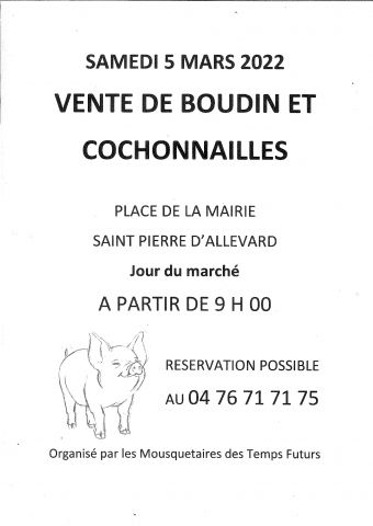 Vente de boudin