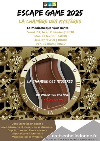 Escape game à la médiathèque "la chambre des mystères"