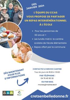 Des repas intergénérationnels à la cantine scolaire