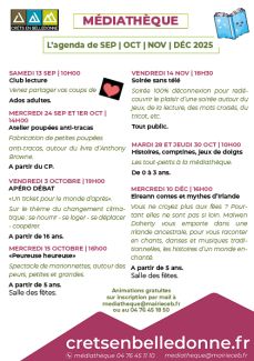 Agenda médiathèque Le Grand pré