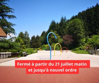 fermeture des jeux d'eau de Chantelouise