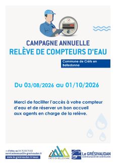 CAMPAGNE ANNUELLE RELEVE COMPTEURS D'EAU