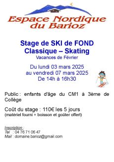 STAGE ENFANTS 02-07 mars 2025 