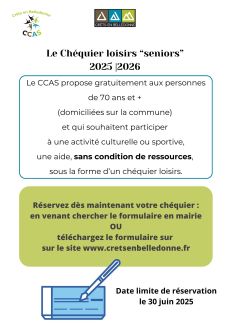 Communication chèque seniors