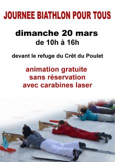 Journée biathlon pour tous Espace nordique du Barioz