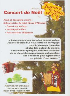 Affiche concert Noël pour les seniors