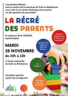 La récré des parents Soirée sur la parentalité