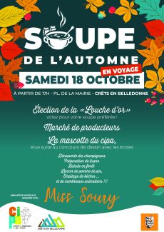Soupe de l'automne samedi 18 octobre à Crêts en Belledonne