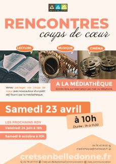 Rencontres à la médiathèque de Crêts en Belledonne